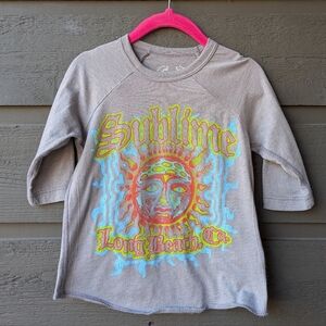 Trunk Ltd Sublime Sun Raglan Sleeve Long Sleeve Tee Size 2T Grey